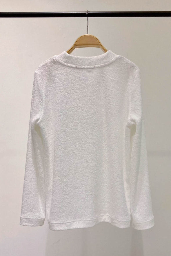 【DOMESTIC HRMBRAND】★ローゲージコットンロングパイル長袖Tシャツ(003320510)
