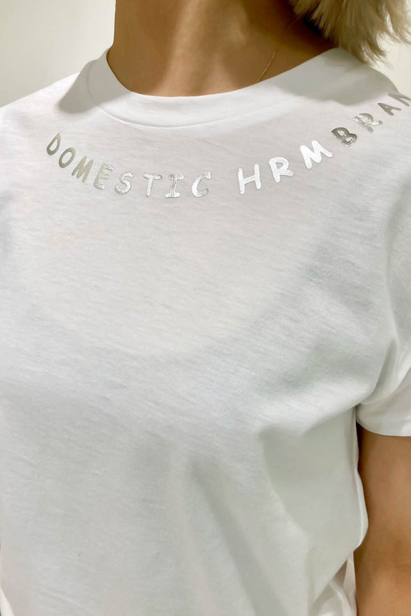 【DOMESTIC HRMBRAND】ロゴ箔プリント Tシャツ(003320514)