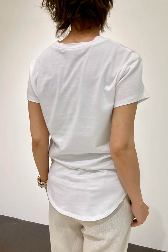 【DOMESTIC HRMBRAND】ロゴ箔プリント Tシャツ(003320514)