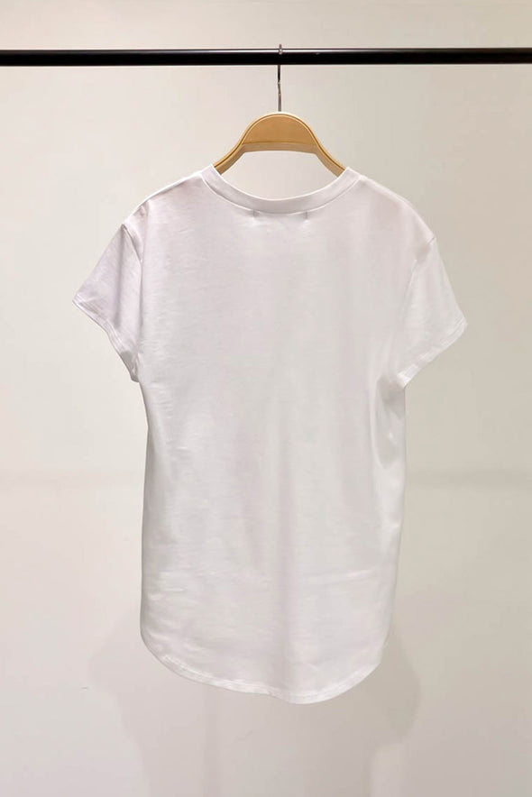 【DOMESTIC HRMBRAND】ロゴ箔プリント Tシャツ(003320514)