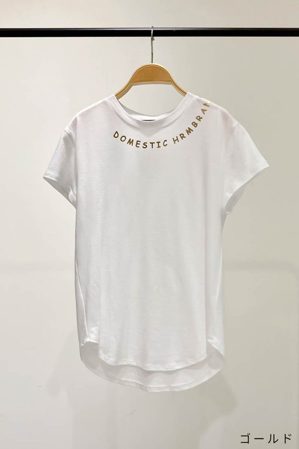 【DOMESTIC HRMBRAND】ロゴ箔プリント Tシャツ(003320514)